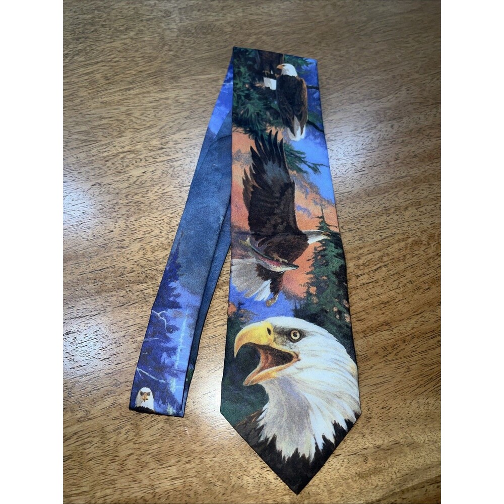 Ralph Marlin Men's Tie Eagle‎ Vintage 1995 100% Polyester NWT